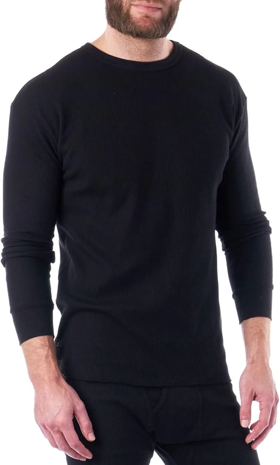 Alpine Swiss Mens Thermal Long Sleeve Top Underwear Crew Neck Shirt Waffle Knit Henley Base Layer