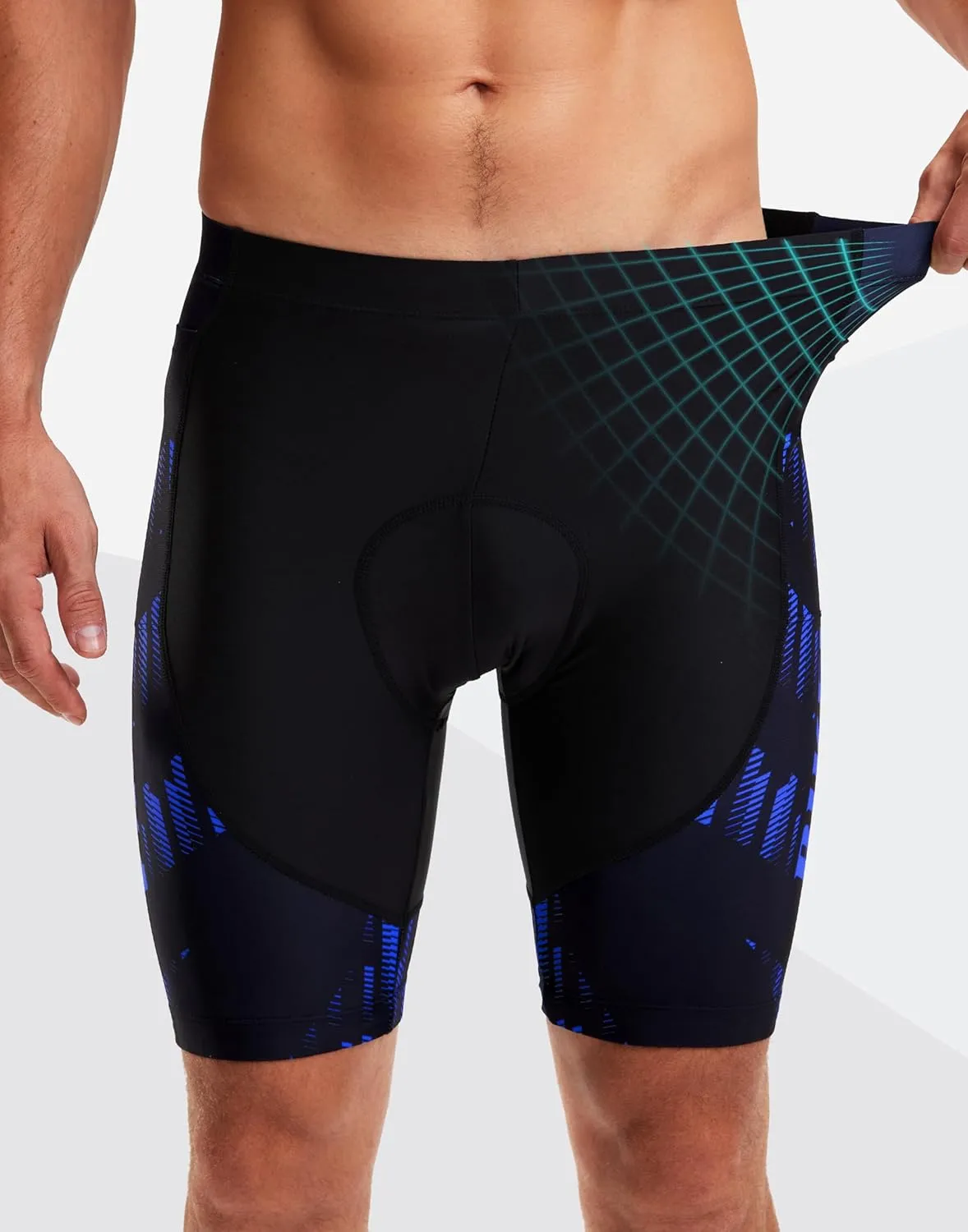 Bikewa Men's Bike Shorts 4D Padded Biking Road Cycling Bicycle Pants Biker Shorts for Men Zipper Pockets