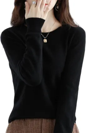 Cashmere Sweaters for Women, Womens Cashmere Sweater, Cashmere Crew Neck Long Sleeve Soft Pullover Sweater