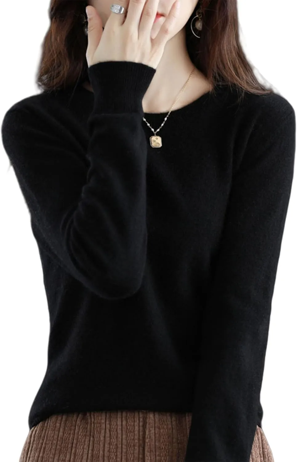 Cashmere Sweaters for Women, Womens Cashmere Sweater, Cashmere Crew Neck Long Sleeve Soft Pullover Sweater