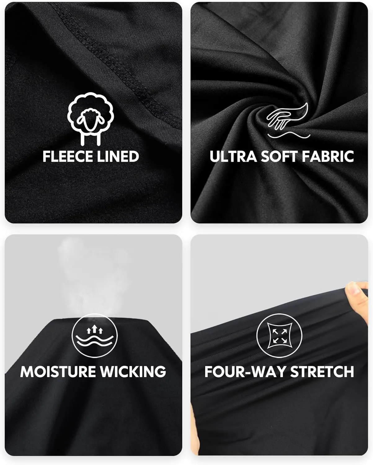 CL convallaria Thermal Underwear for Men Long Johns Fleece Lined Hunting Gear Set Base Layer for Cold Weather XS-4XL