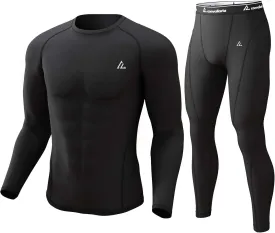 CL convallaria Thermal Underwear for Men Long Johns Fleece Lined Hunting Gear Set Base Layer for Cold Weather XS-4XL