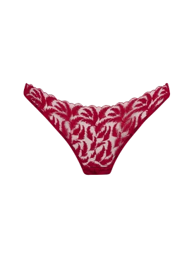 Coco de Mer Ravenna Skirted Thong in Ruby