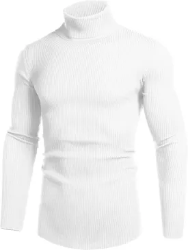 Daupanzees Mens Casual Basic Thermal Turtleneck Slim Fit Pullover Thermal Sweaters