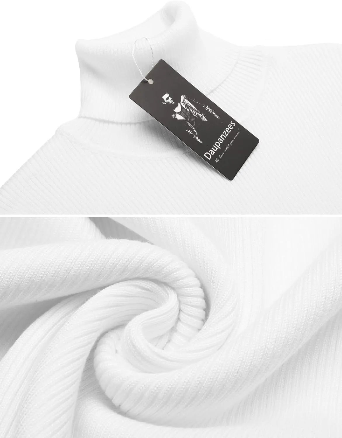 Daupanzees Mens Casual Basic Thermal Turtleneck Slim Fit Pullover Thermal Sweaters
