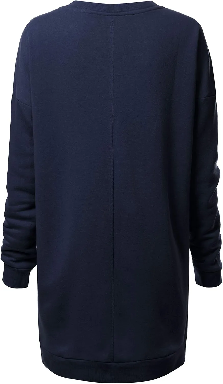 Design by Olivia Women's Casual Oversized Loose Fit V-Neck Fleece Pullover Sweatshirts Tunic Fall Outfits S~3X