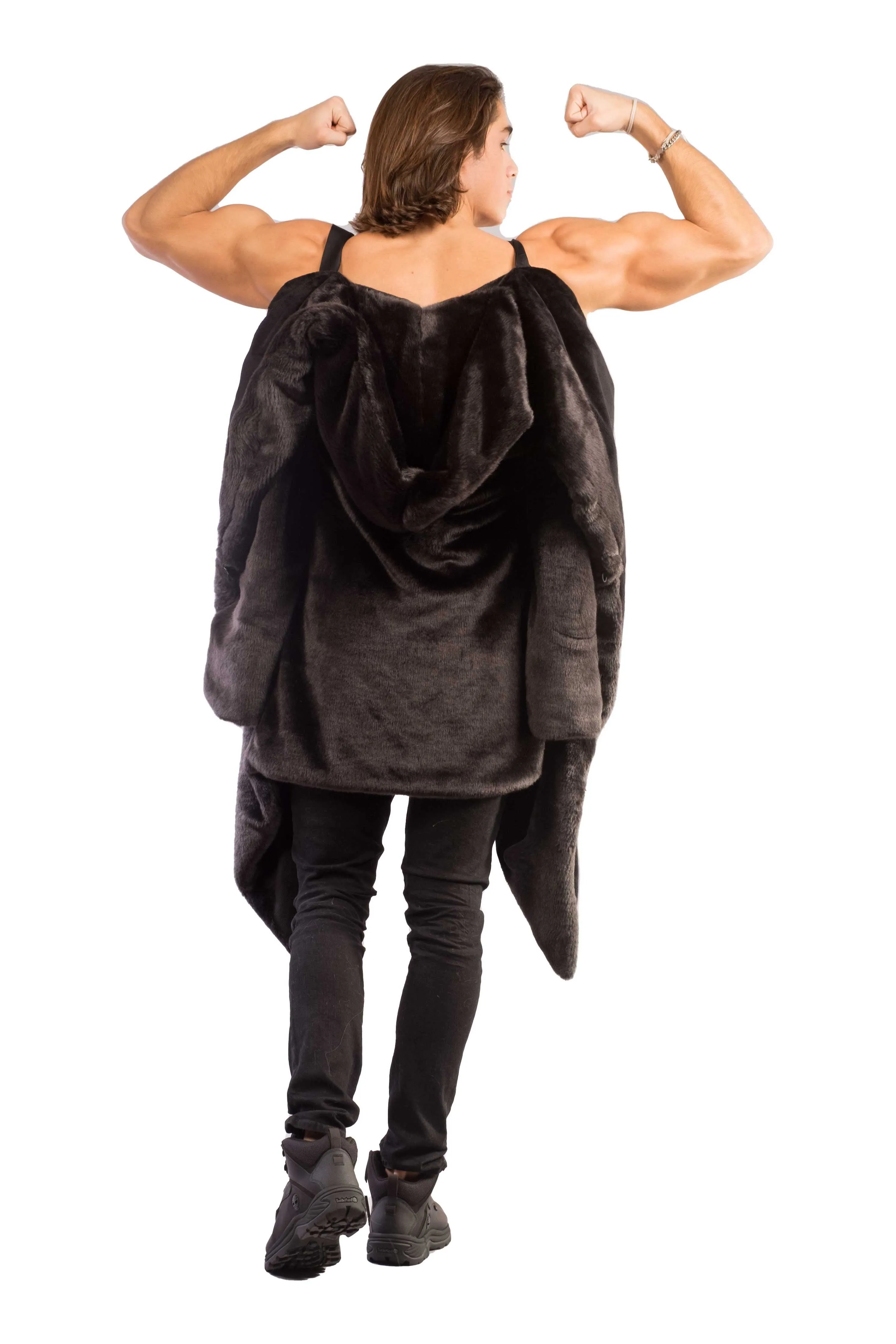 Men's Desert Warrior Coat in "Black Jaguar" Chinchilla