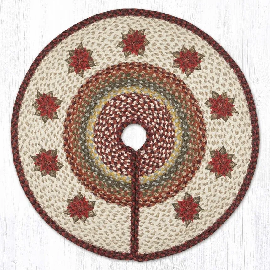 Primitive Poinsettia 30" Tree Skirt