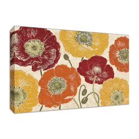 "A Poppy's Touch I Spice" by Daphne Brissonnet, Fine Art Giclee Print on Gallery Wrap Canvas