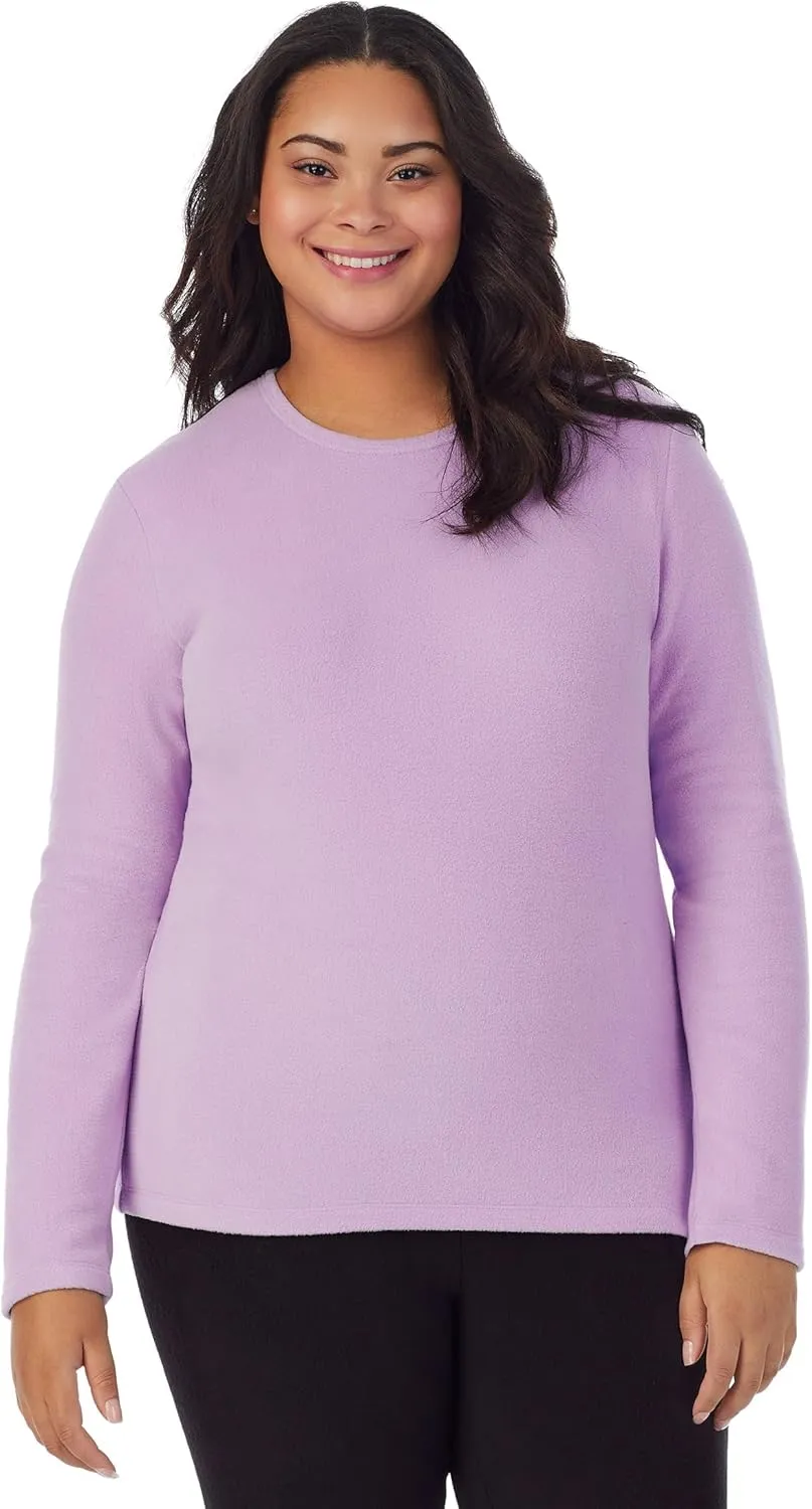 Stretch Long Sleeve Crew Fleecewear Plus by Cuddl Duds