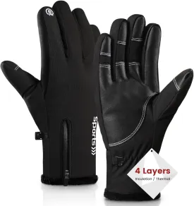Winter Ski Gloves - Windproof & Touchscreen Snow Gloves for Cold Weather