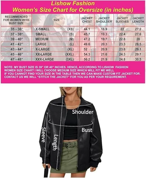 Women 90s Oversize Bomber Fur Lined Fur Collor Genuine Leather Retro Jacket