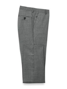 Wool Sharkskin Pants - Charcoal